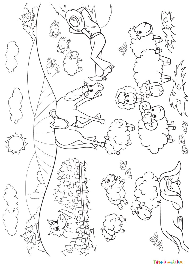 Coloriage mouton #06