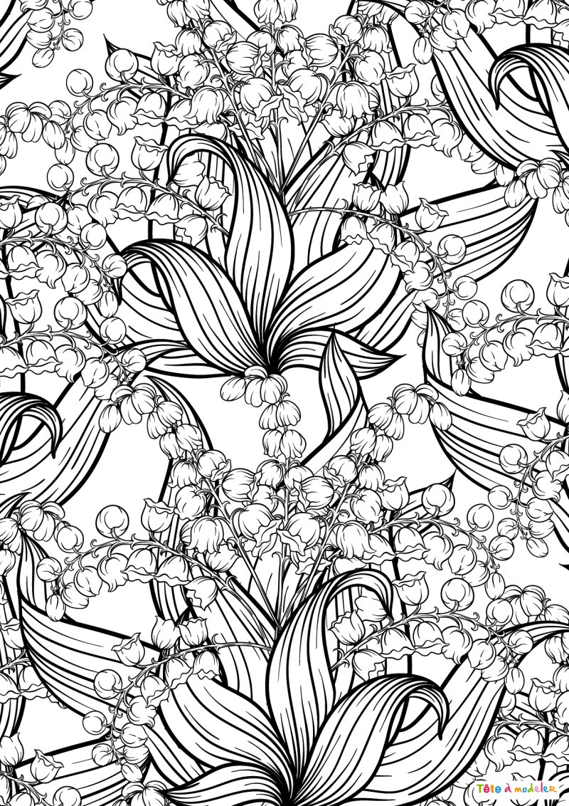 Coloriage muguet #03