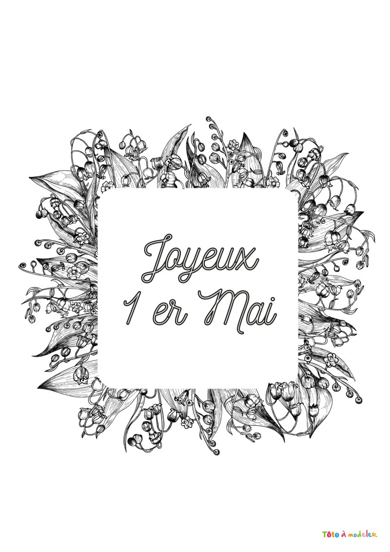 Coloriage muguet #06