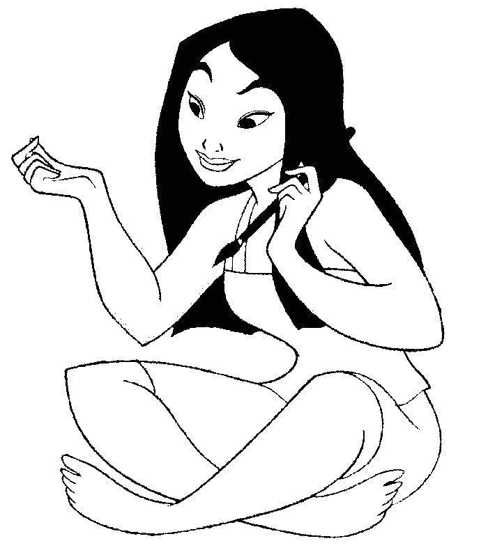 Coloriage Mulan gratuit