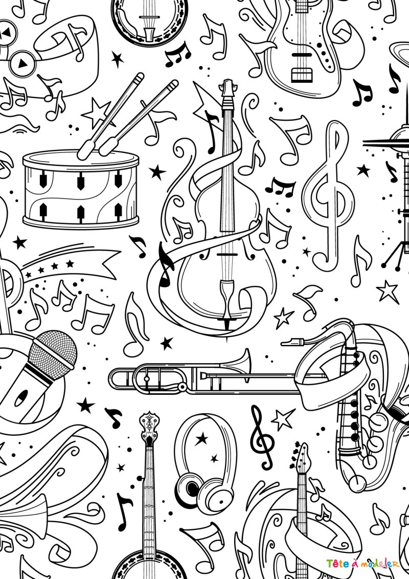 Coloriage musique #06