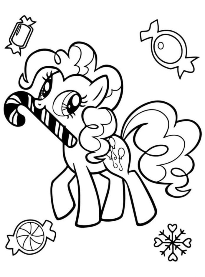 Coloriage My little Poney à Noël 