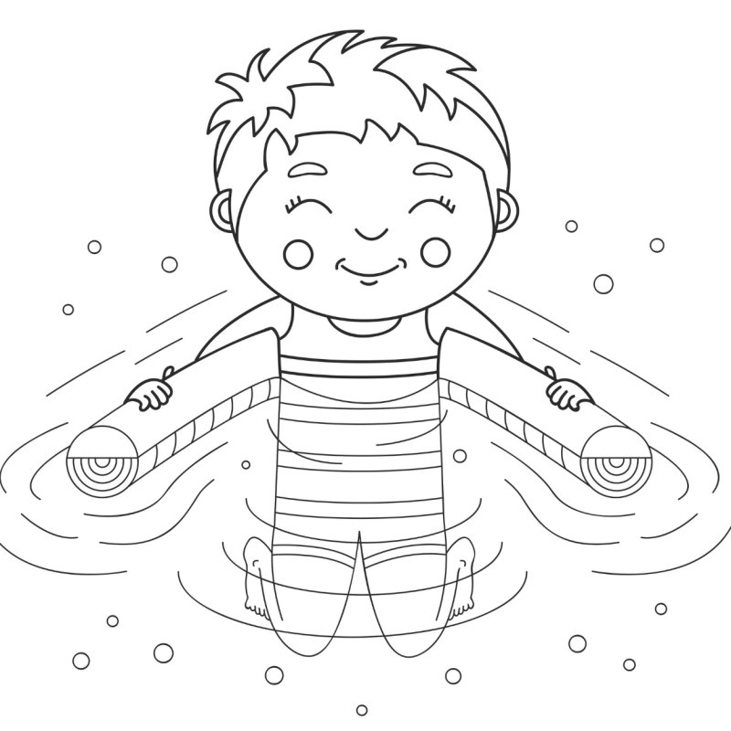 Coloriage natation #02