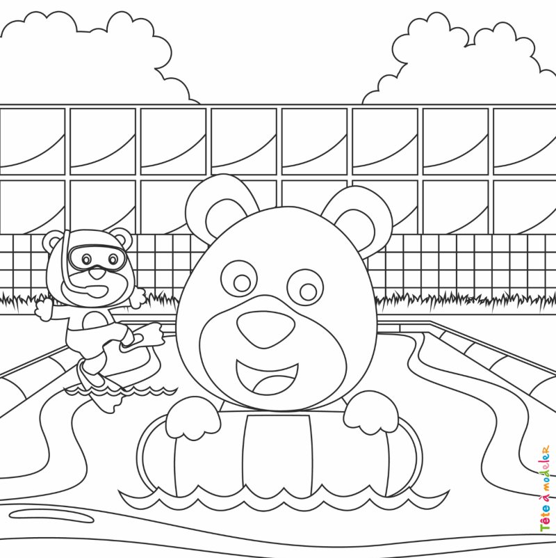 Coloriage natation #05