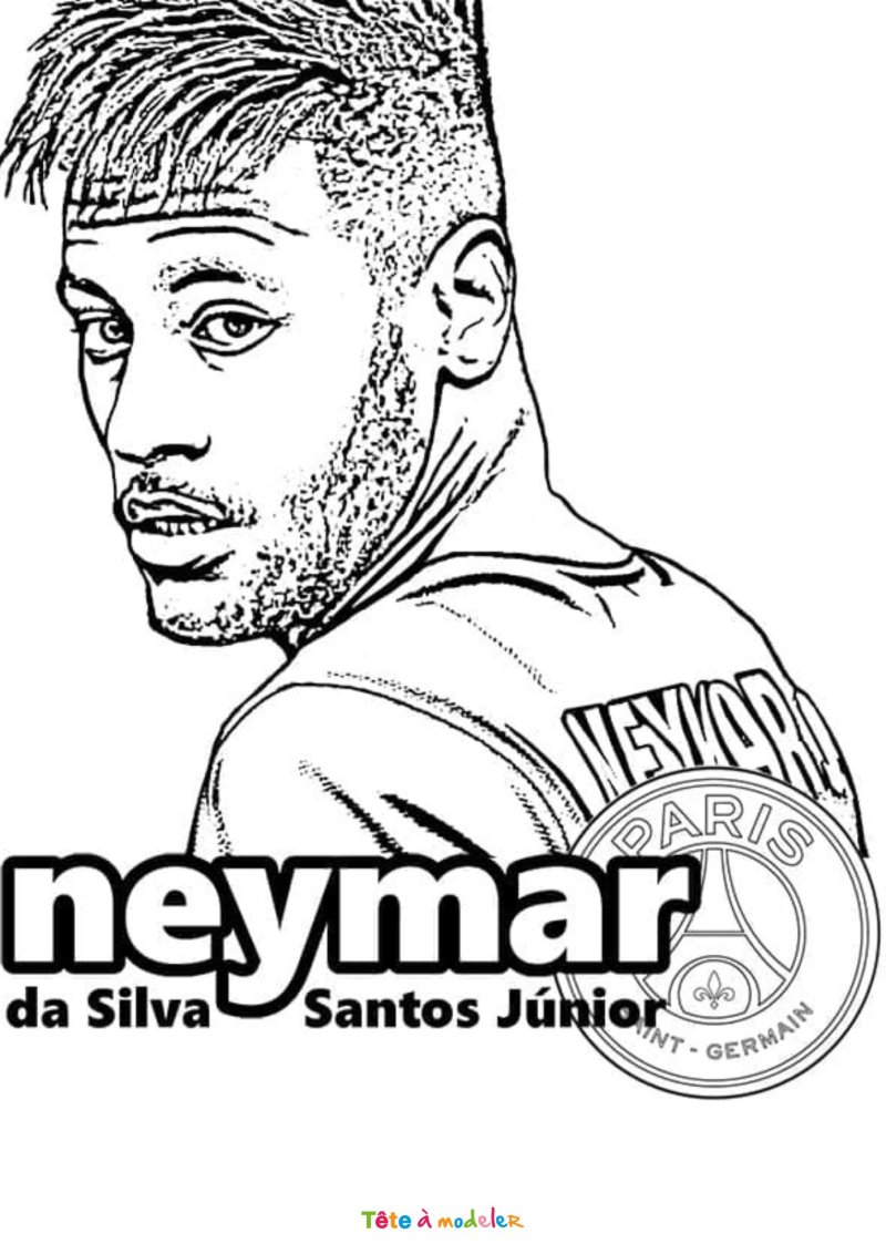 Coloriage Neymar au PSG
