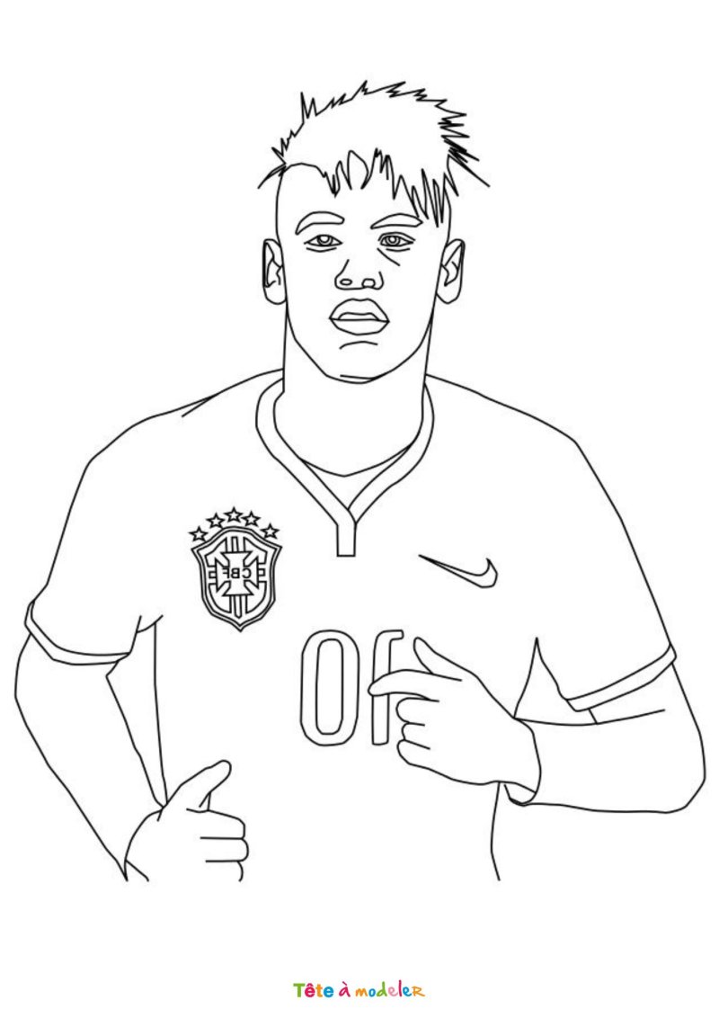 Coloriage Neymar facile