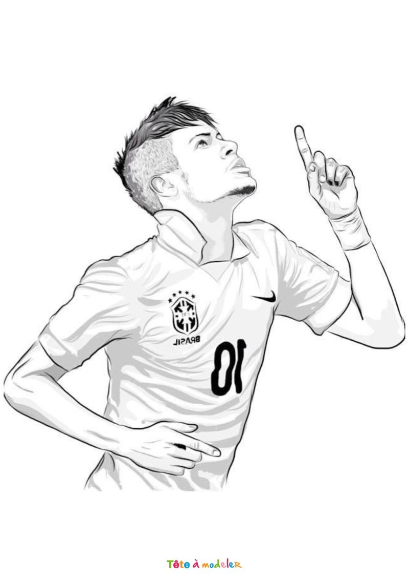 Coloriage Neymar qui danse