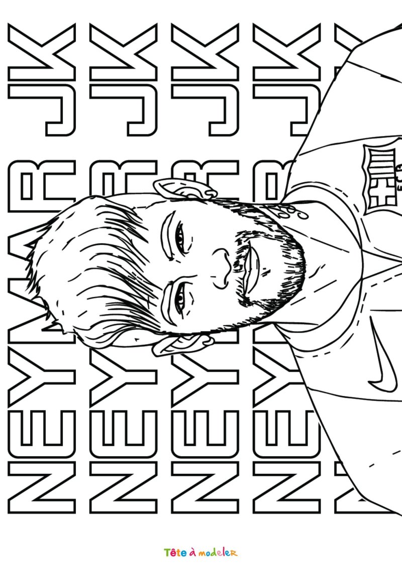 Coloriage Neymar à télécharger