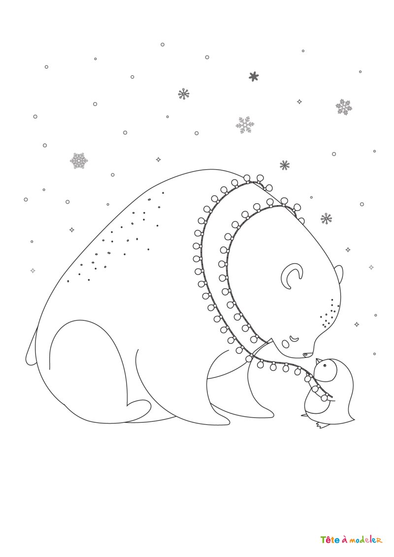 Coloriage ours polaire #02