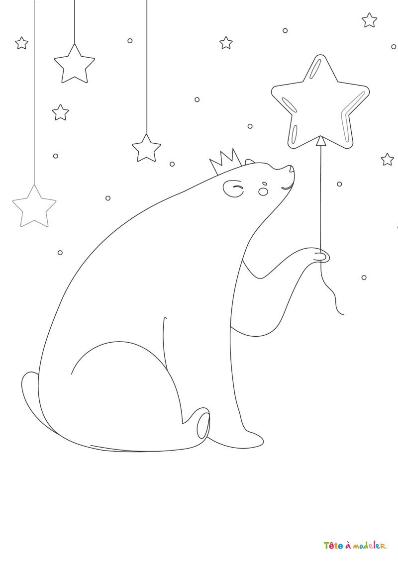 Coloriage ours polaire #04