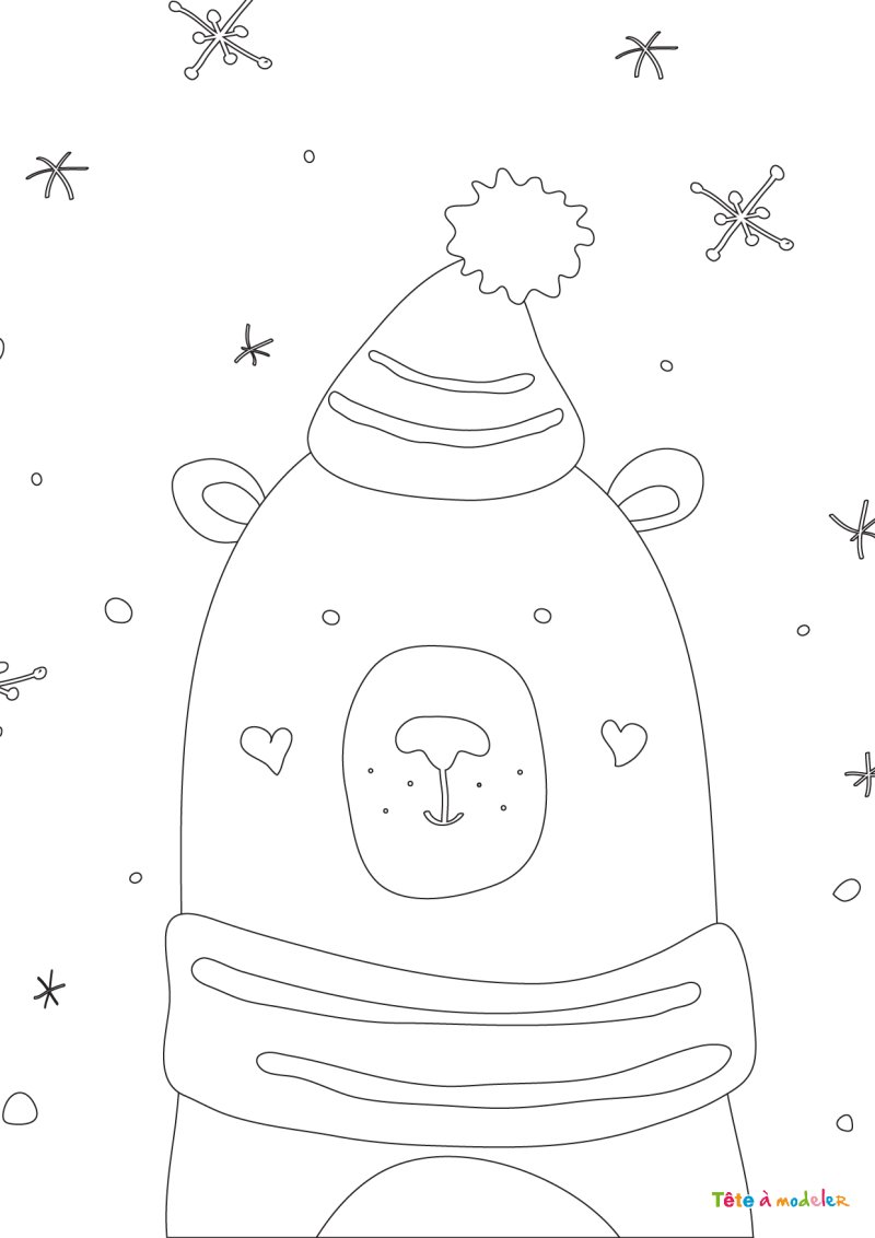 Coloriage ours polaire #07