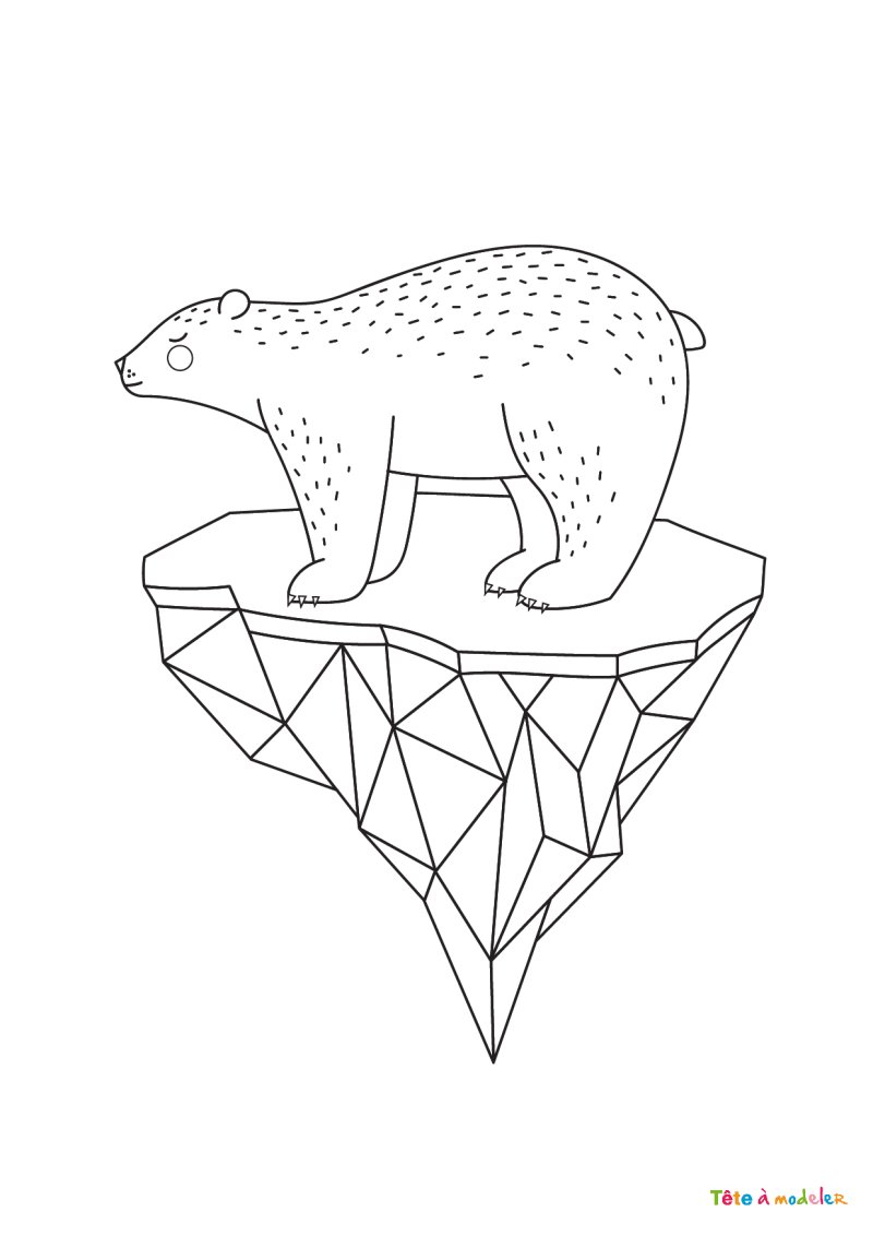 Coloriage ours polaire #10