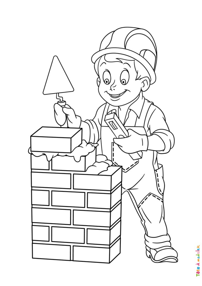 Coloriage ouvrier #02