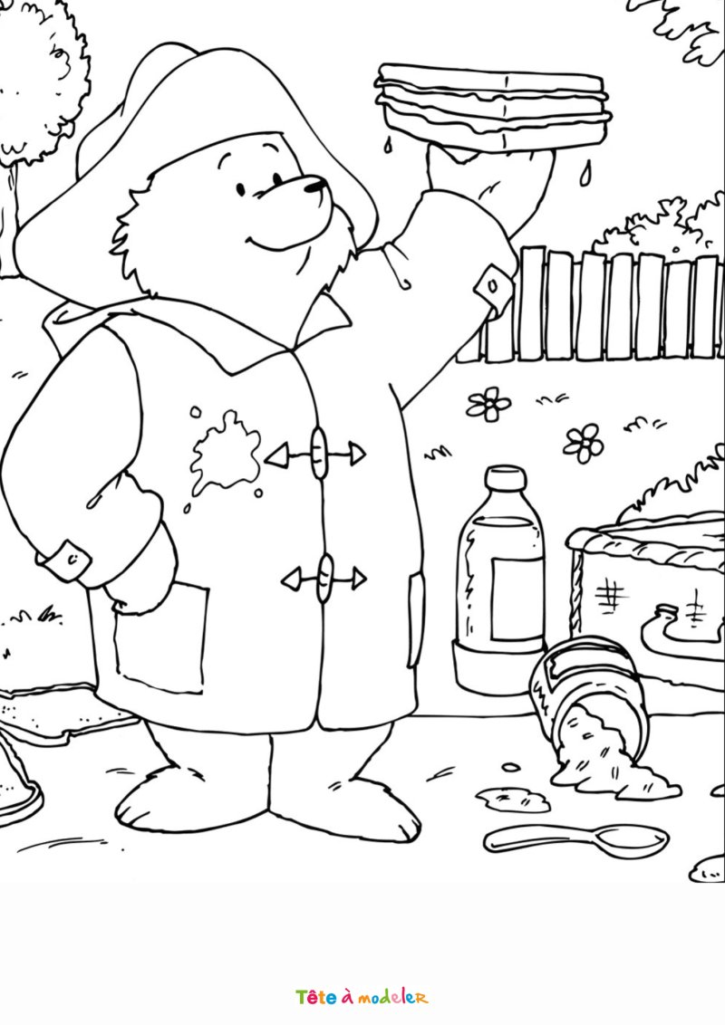 Coloriage Paddington à télécharger