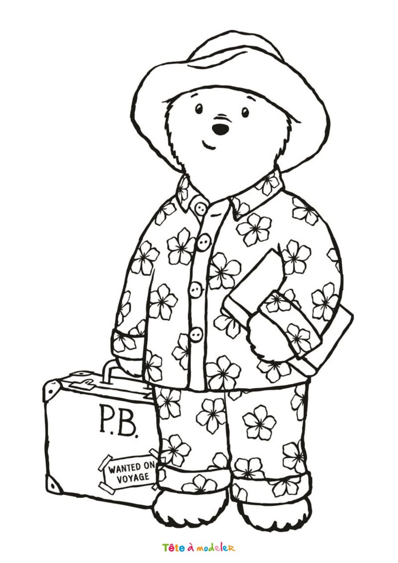 Coloriage Paddington en pdf