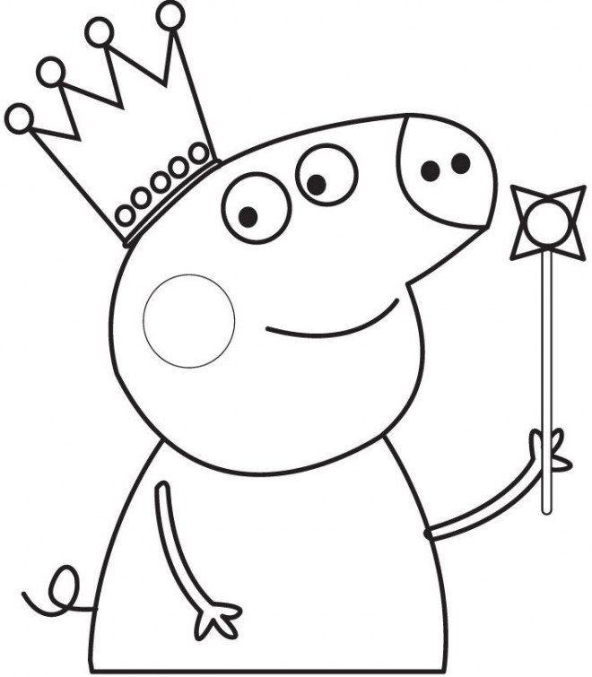 Coloriage Peppa Pig en fée