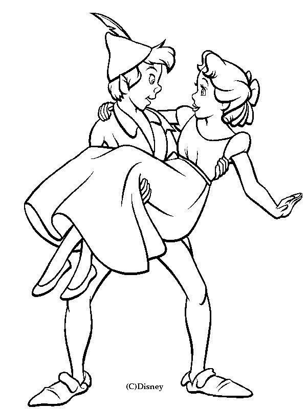 Coloriage Peter Pan et Wendy