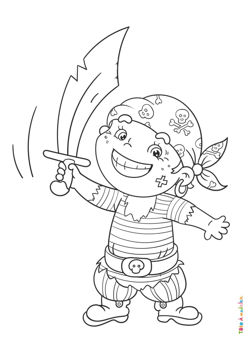 Coloriage pirate #01