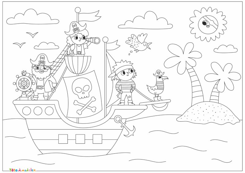 Coloriage pirate #05