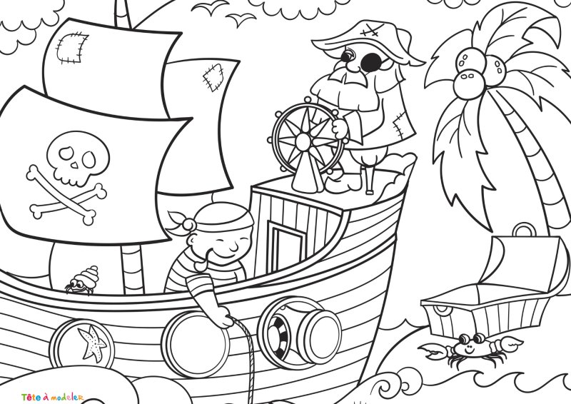Coloriage pirate #09