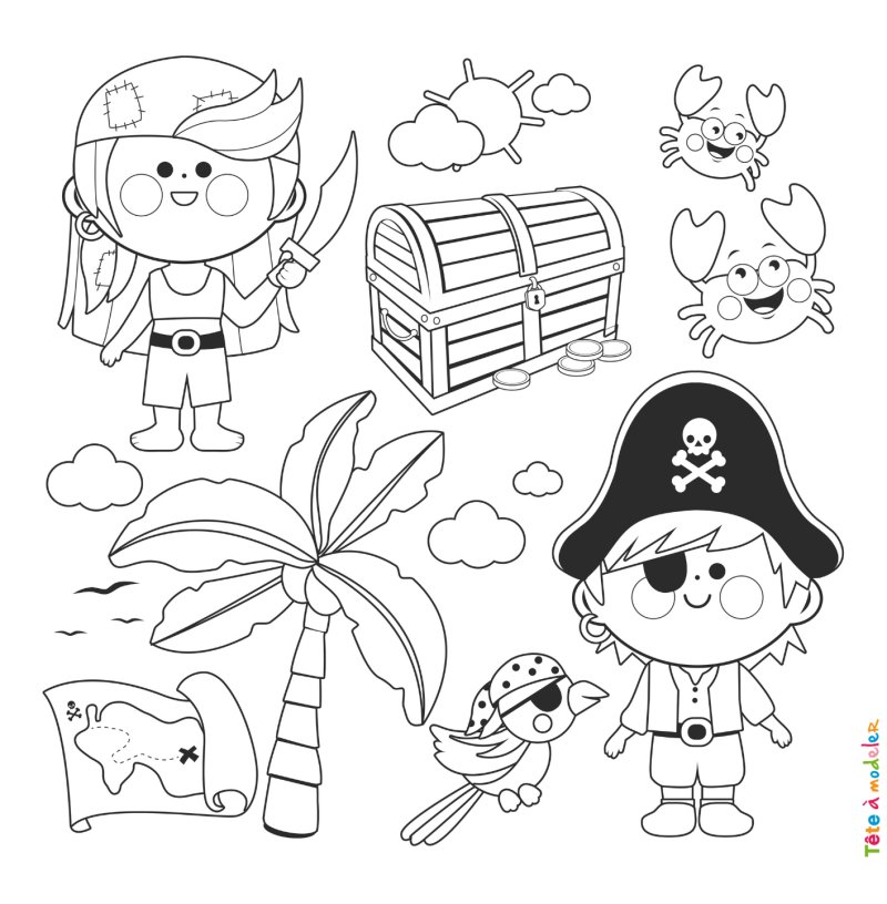 Coloriage pirate #12
