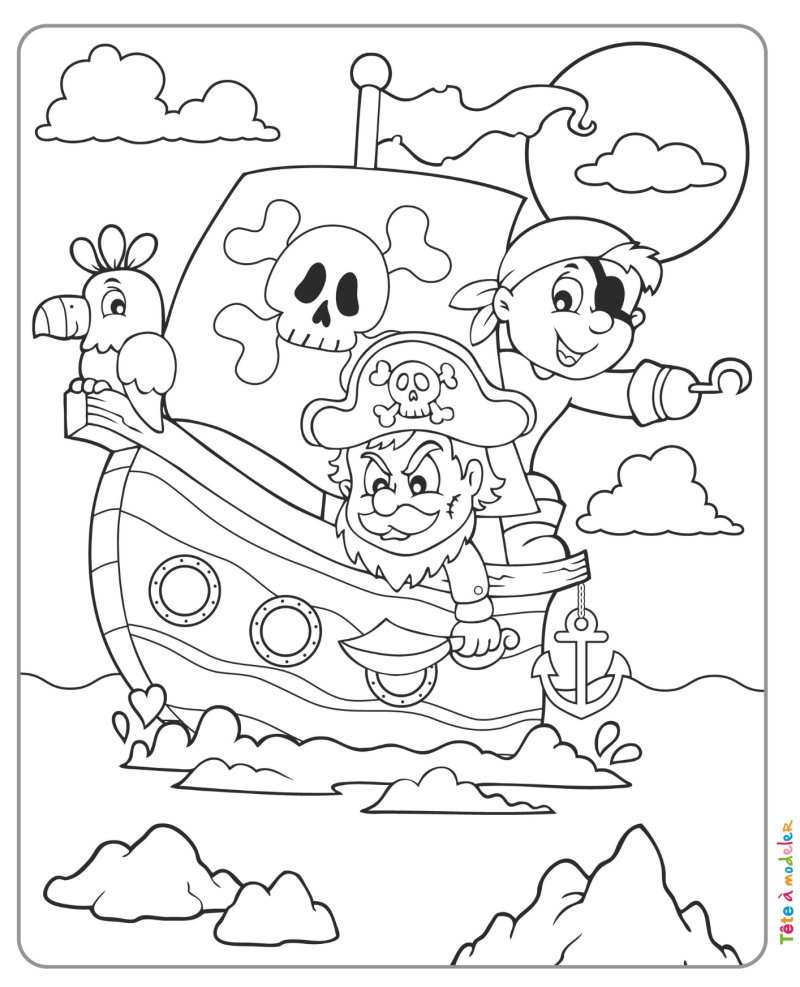 Coloriage pirate #16