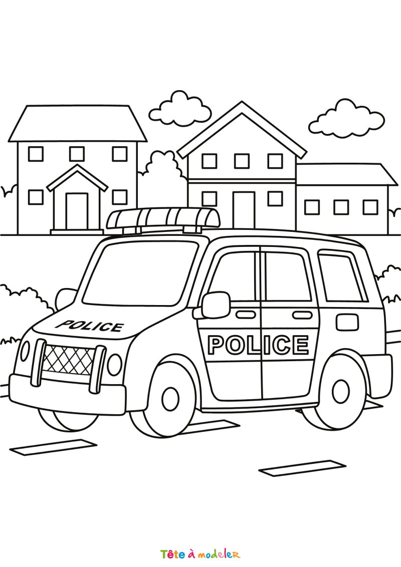 Coloriage police gratuit
