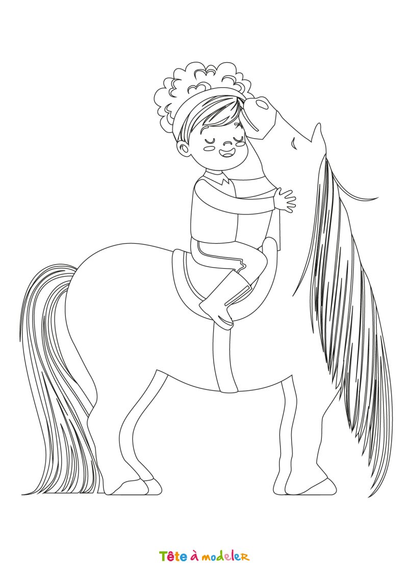 Coloriage poney #01