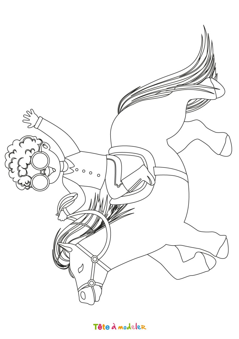 Coloriage poney #02