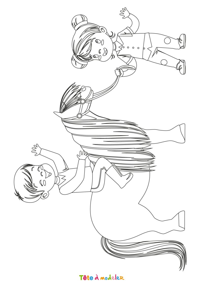 Coloriage poney #03