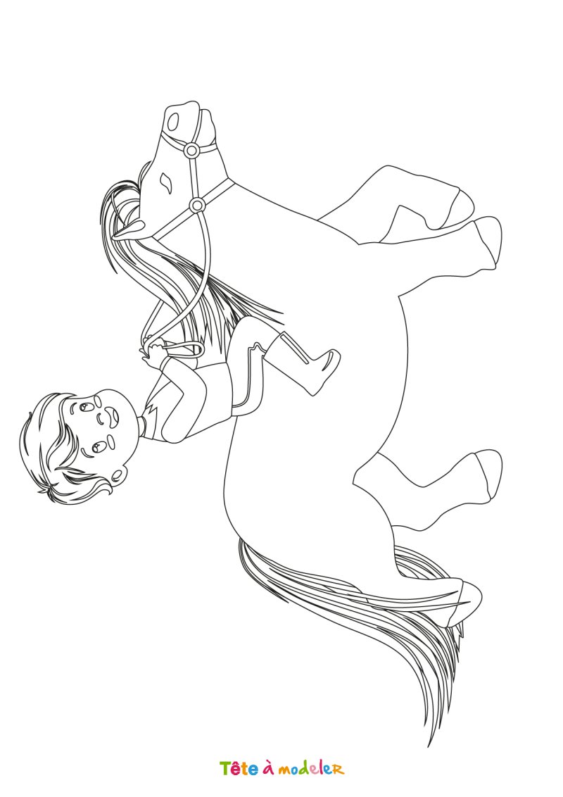 Coloriage poney #04