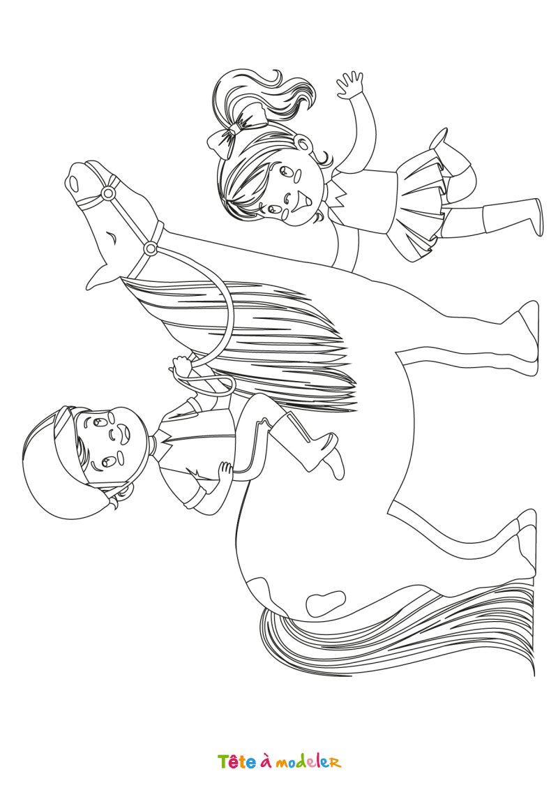 Coloriage poney #05