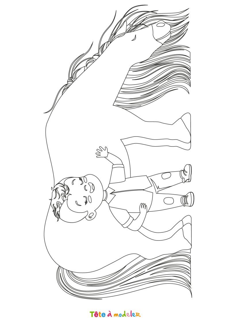 Coloriage poney #06