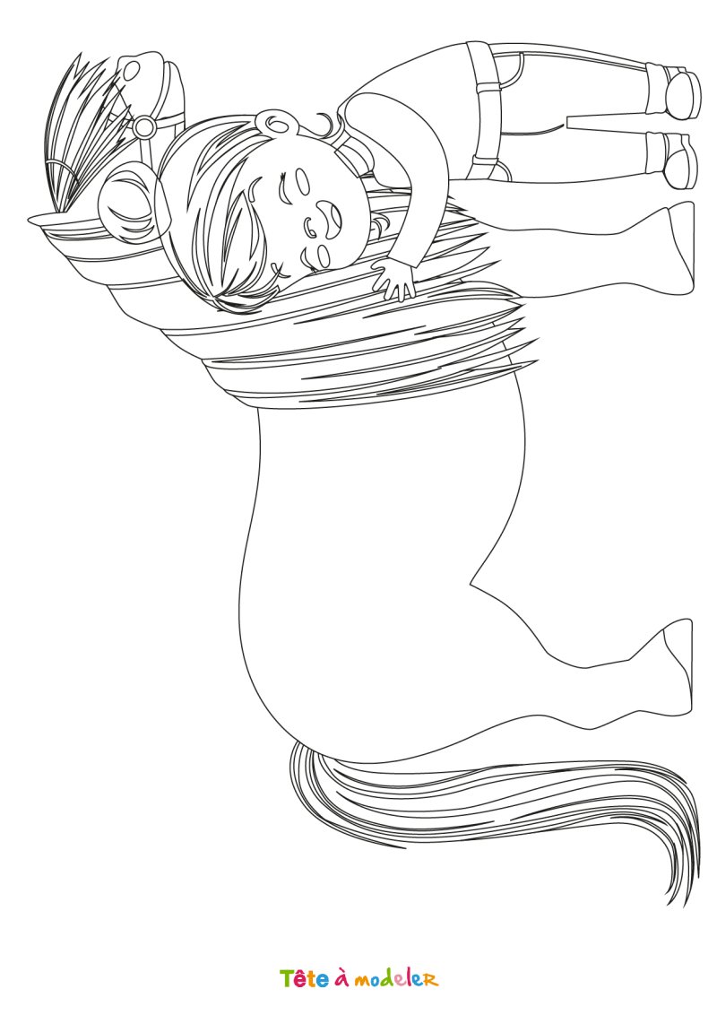 Coloriage poney #07