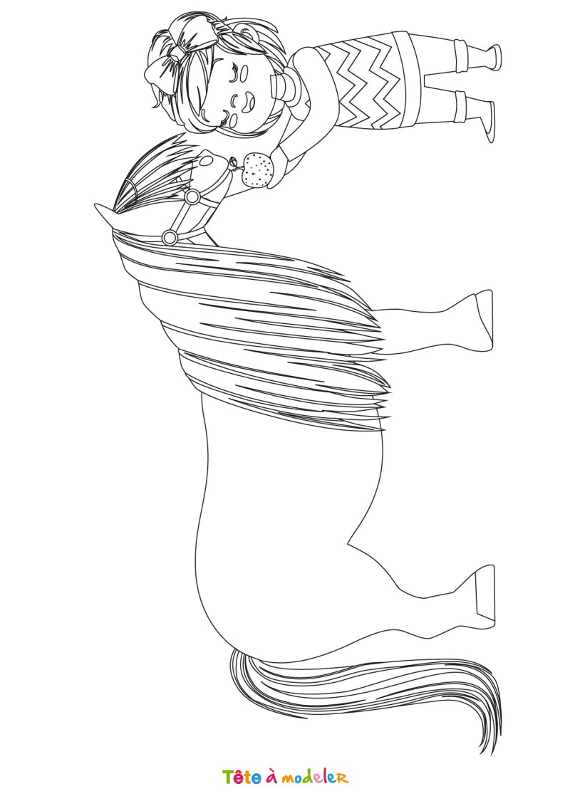 Coloriage poney #08