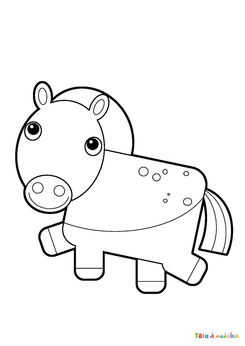 Coloriage poney #09