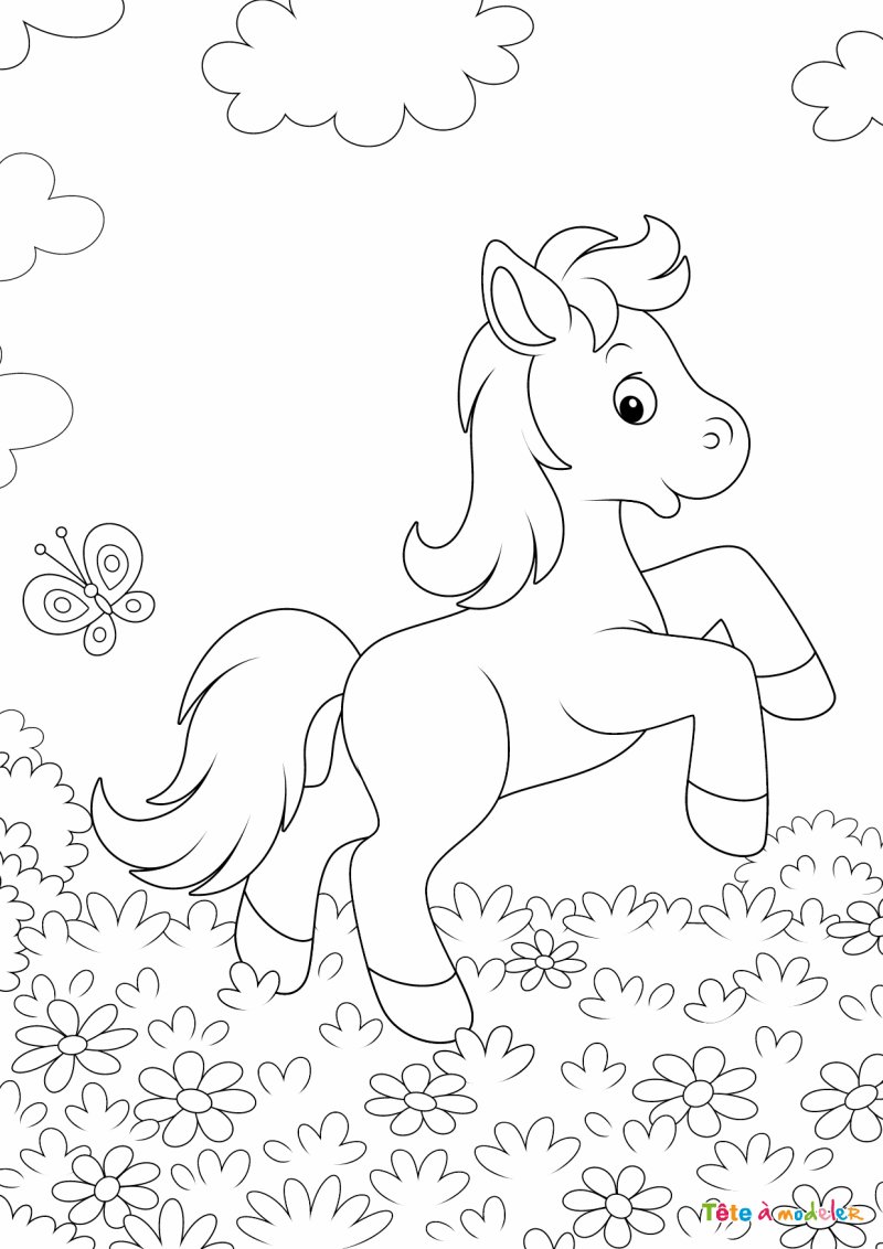 Coloriage poney #10