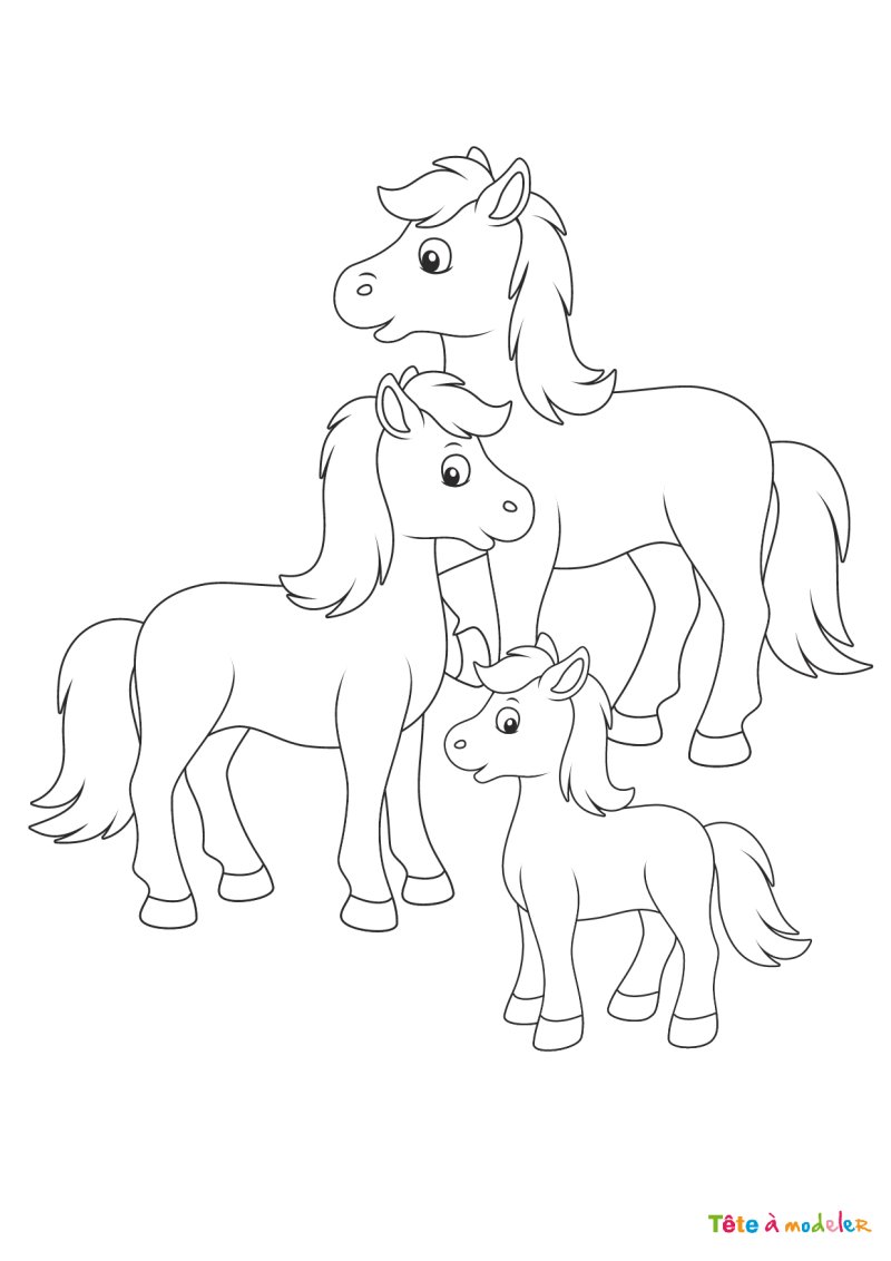 Coloriage poney #11