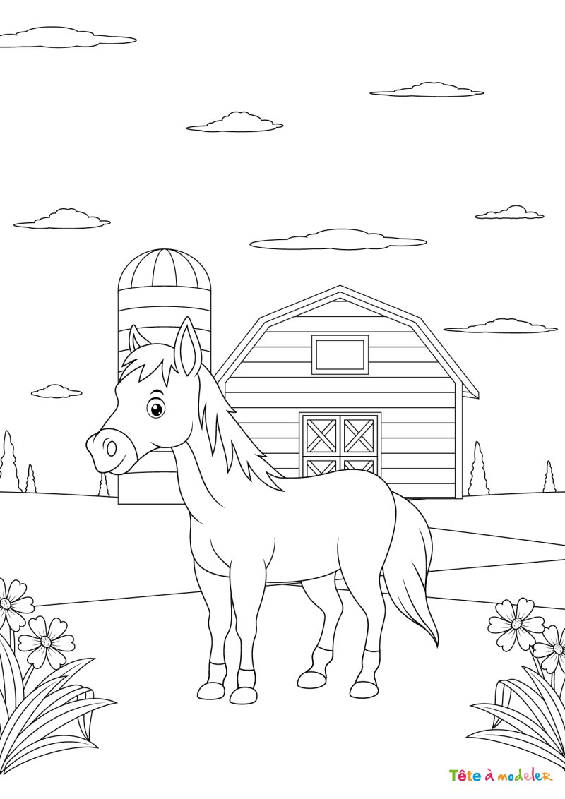 Coloriage poney #12