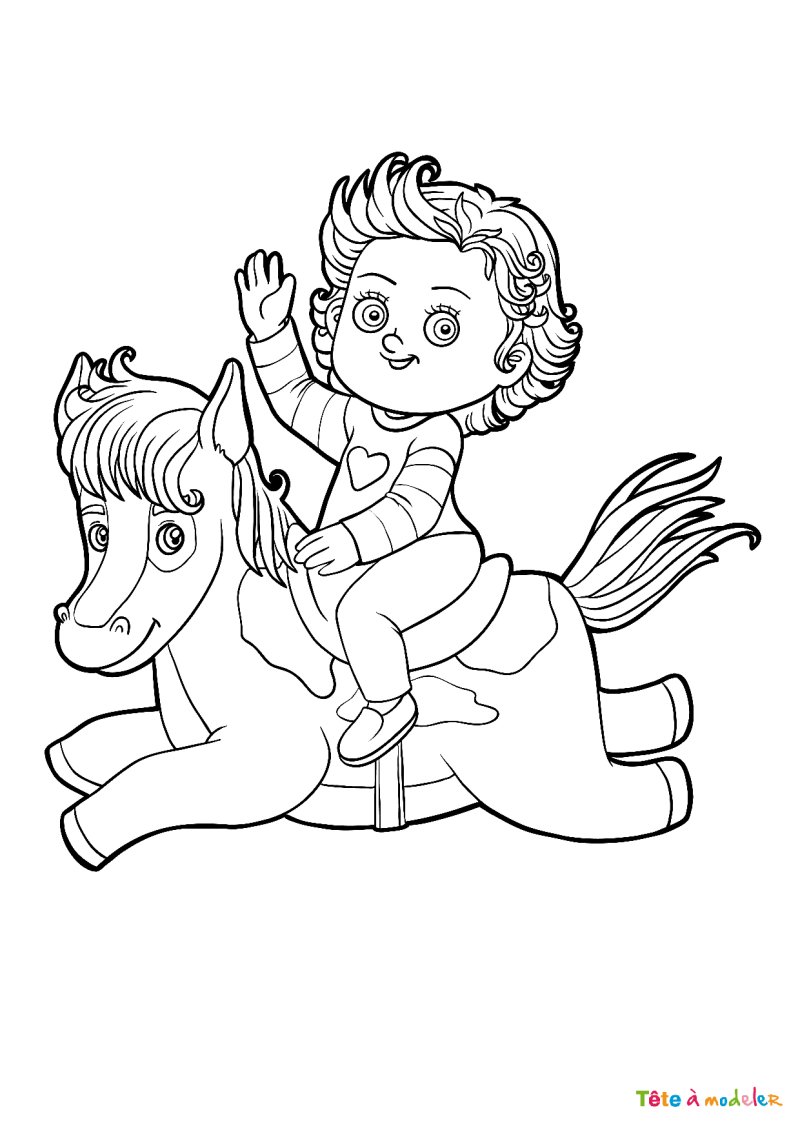 Coloriage poney #14