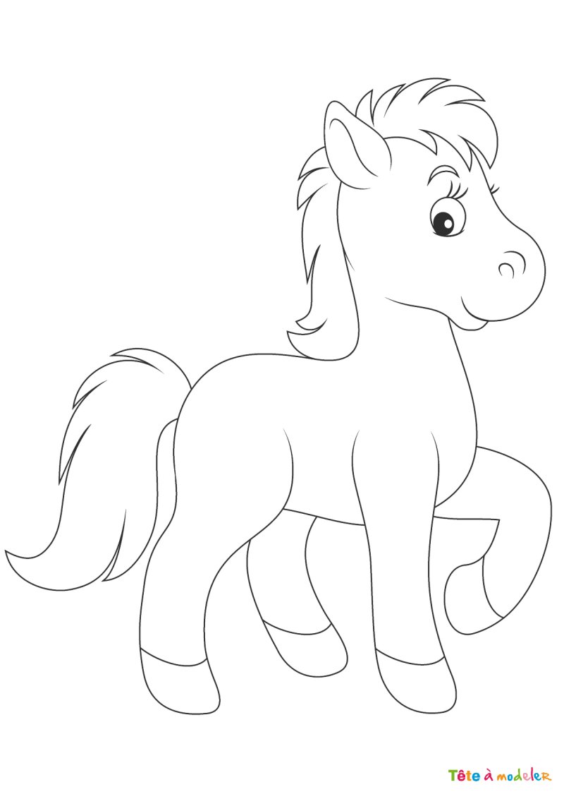 Coloriage poney #16