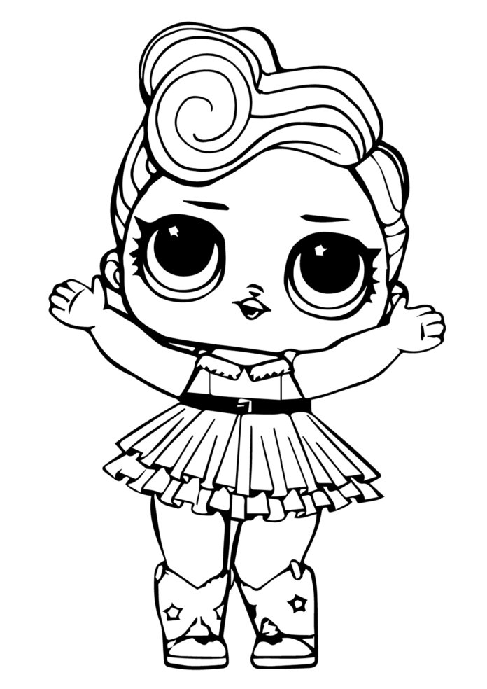 Coloriage poupée lol en pdf