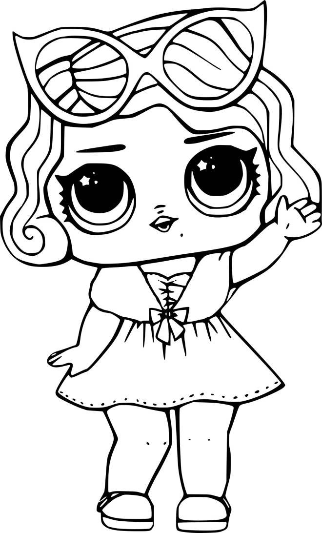 Coloriage poupée lol facile