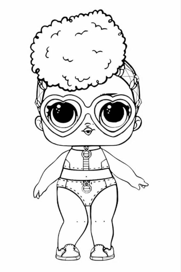 Coloriage poupée lol mignonne