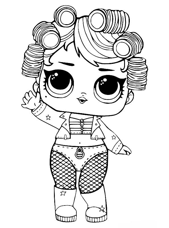 Coloriage poupée lol mode