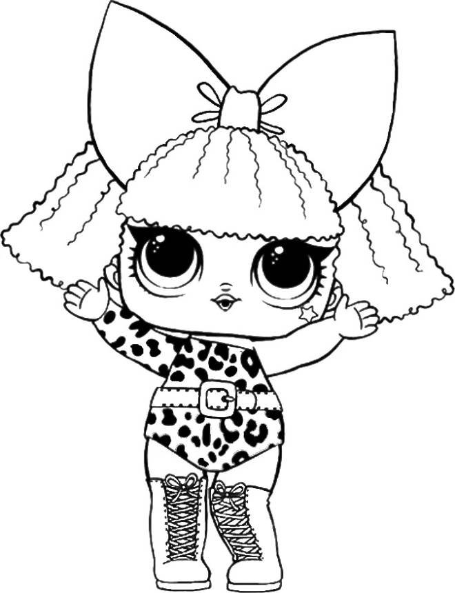 Coloriage poupée lol panthère
