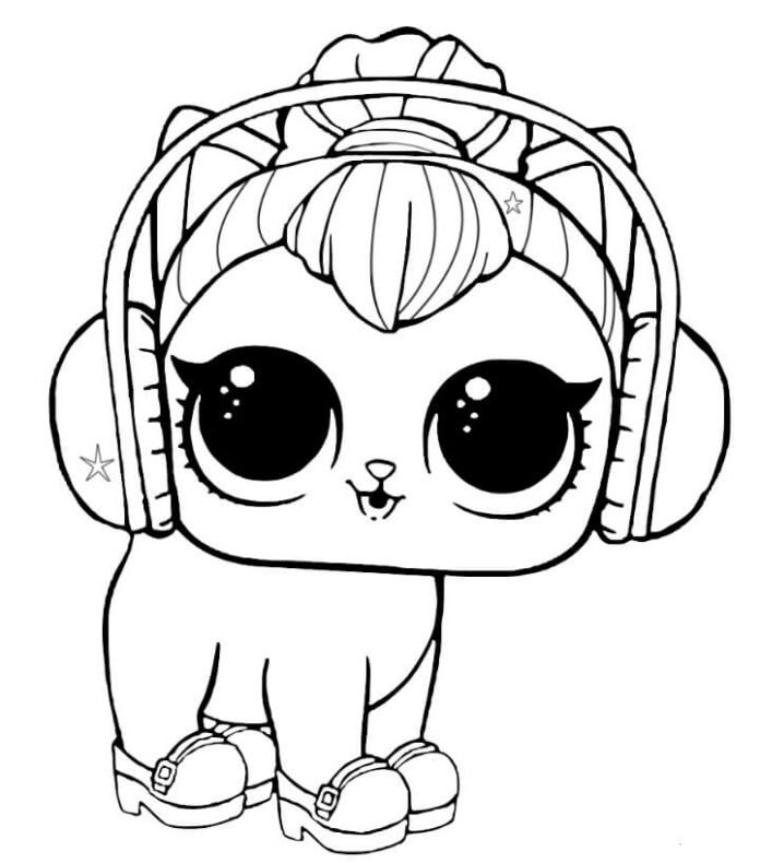 Coloriage poupée lol pets