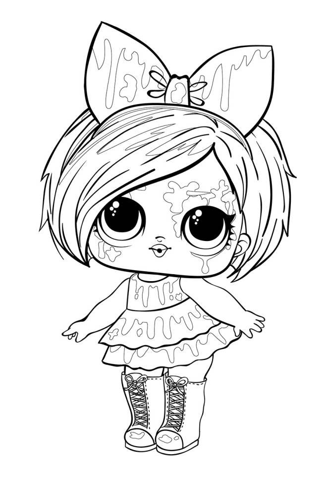 Coloriage poupée lol sprint