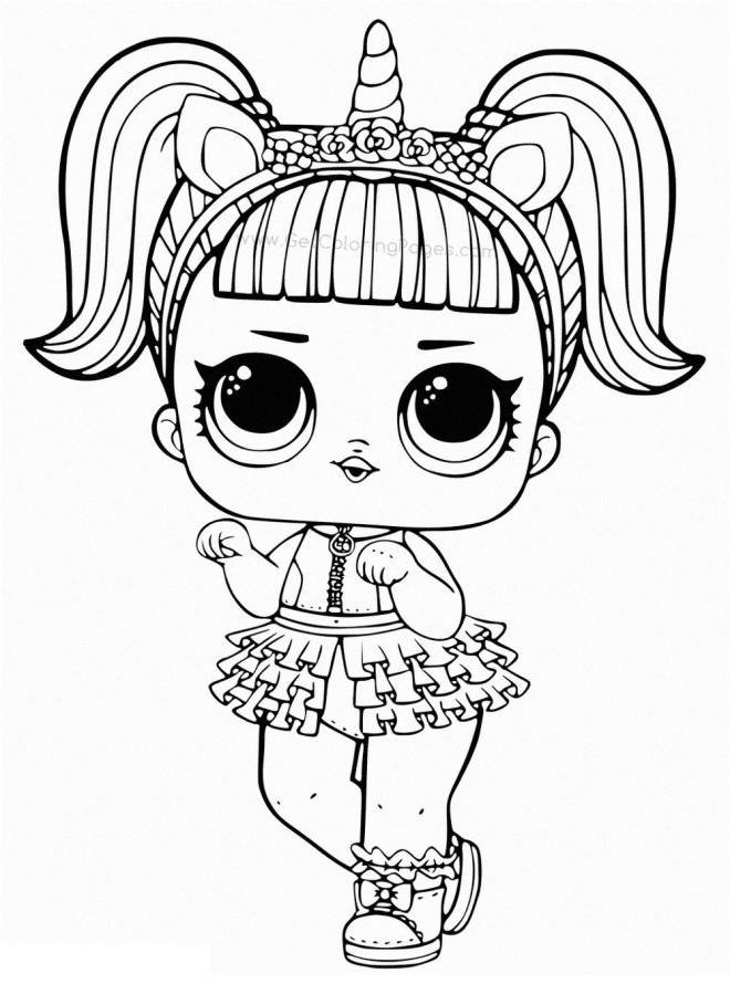Coloriage poupée lol surprise