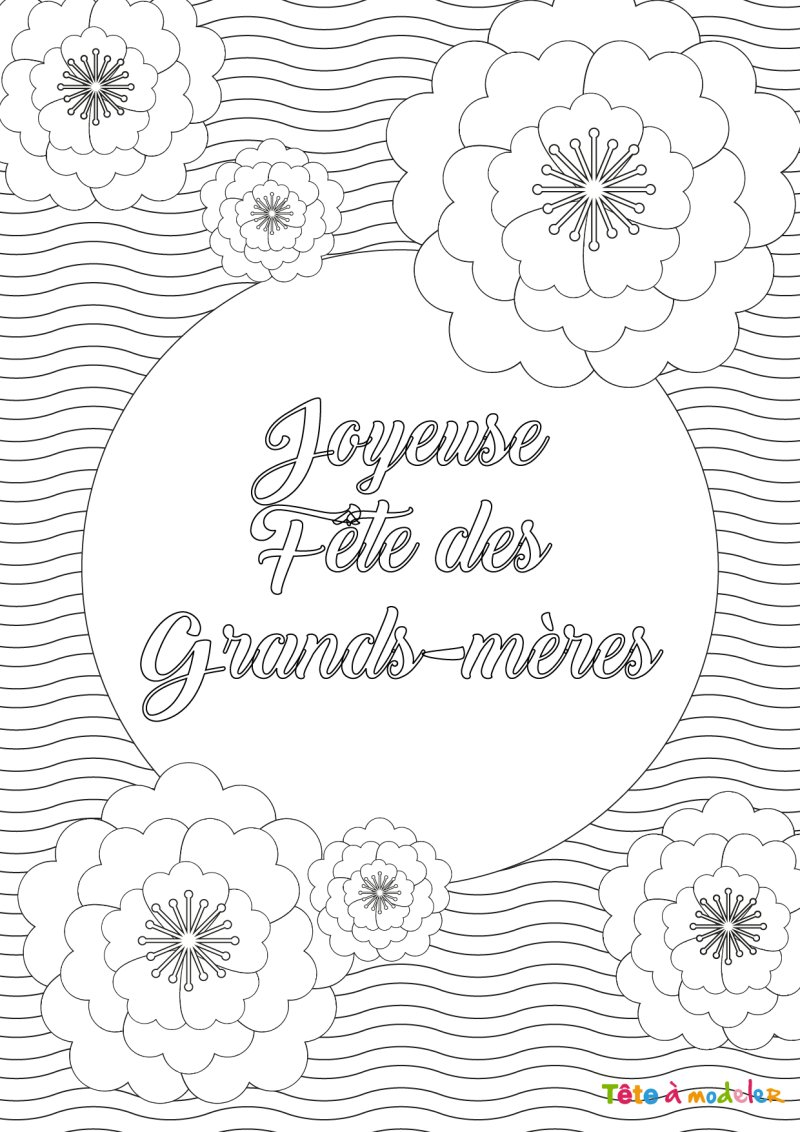 Coloriage pour mamie #3